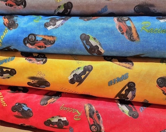 Racing Cars Waterproof PUL Fabric: Food Safe, Diaper Material