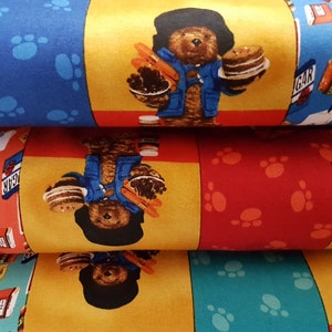 Paddington Bear fabric by Quilting Treasures 2008. 100% cotton RARE OOP - Out of Print