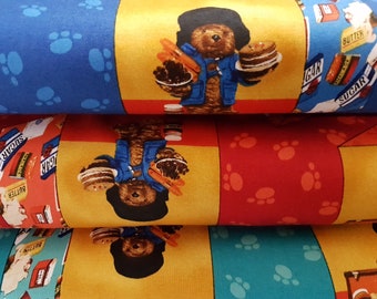 Paddingtonbeerstof van Quilting Treasures 2008. 100% katoen RARE OOP - uitverkocht