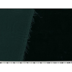 Lush VELVETEEN Fabric in Hunter Green, Dark Green Apparel Fabric, fabric by the Yard
