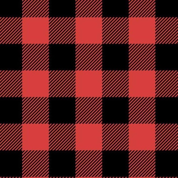 BUFFALO PLAID, Buffalo Check, Black Red Plaid, Quilting Fabric