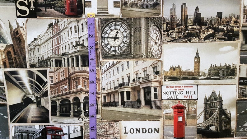 Digital Print Cotton Canvas, I Love London, London Bridges, Historic Landmarks, Upholstery fabric, Home Decor, Cushion, fabric by the Metre image 7