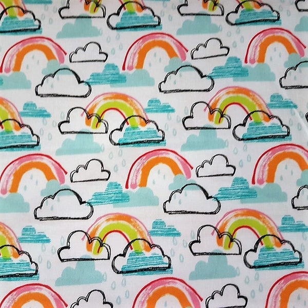 Rainbow Fabric Rainbow Jubliee, Michael Miller, tissu 100% coton par yard, tissu au mètre