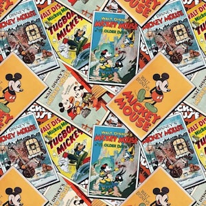 Disney Mickey Mouse, fabric by the Yard, Character Poster - Camelot Fabrics 85271088-01