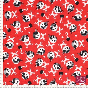 Pirate Fabric, Jolly Roger Fabric, Skulls Fabric - Riley Blake 100% Cotton fabric