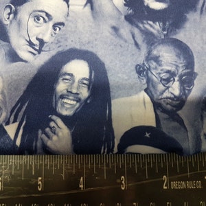 Polyester Spandex-tyg: Albert Einstein, Bob Marley-tryck - 4-vägs stretch bild 4