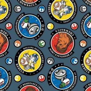 Star Wars Fabric, Star Wars IX Resistance Crew Fabric - fabric by the yard, 73090201JAS