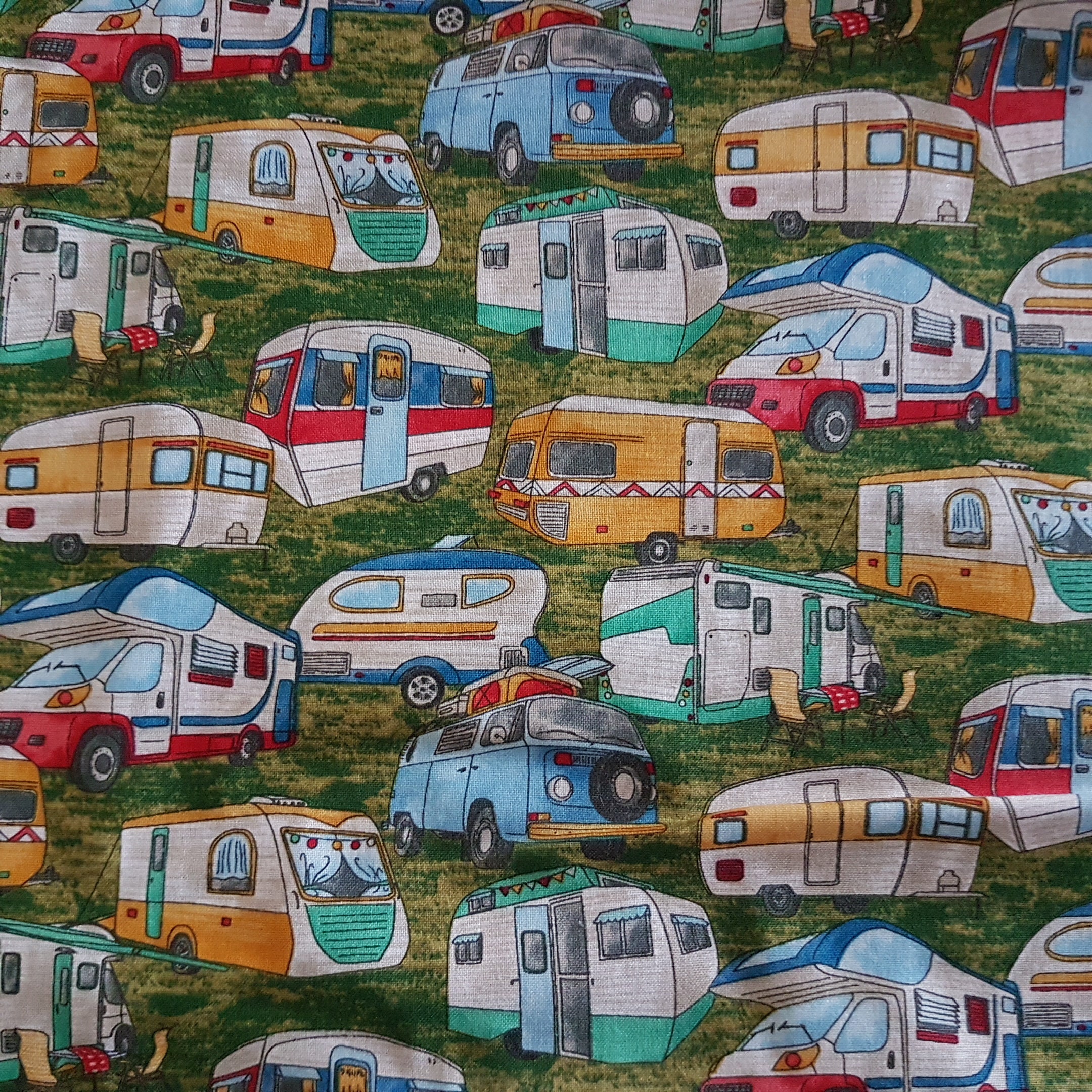Camper Fabric RV Campers Cotton Fabric Trailer Fabric Etsy