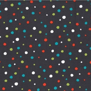 Polka Dot Fabric, I Want a Monster, Elise Gravel, Michael Miller, Quilting Cotton Fabric by the Yard