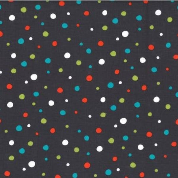 Polka Dot Fabric, I Want a Monster, Elise Gravel, Michael Miller, Quilting Cotton Fabric by the Yard