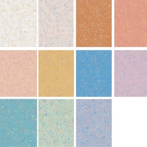 Paintbrush Studios Fabric, Rainbow Dust 11 pc Flat Fat Stack in Granite - FQRDG