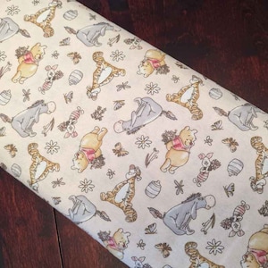 Winnie the Pooh, New Blooms on Pink, Winnie the Pooh & His Friends FLANNEL fabric - Camelot Fabrics, 85430525B-03