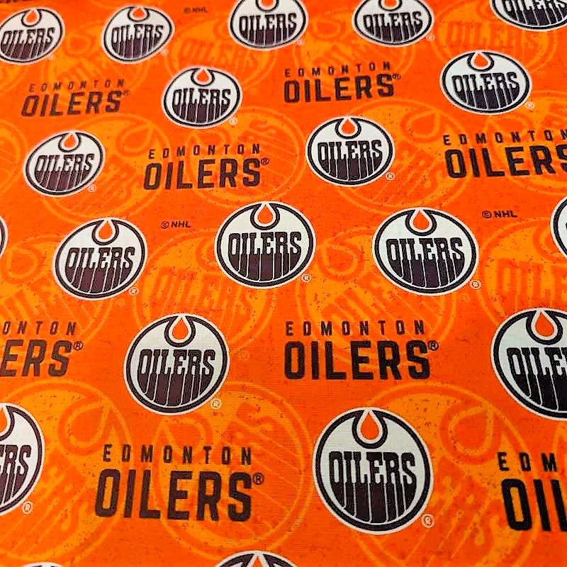 Buy New NHL EDMONTON OILERS Patchwork Hockey 100% Cotton Fabric Online in  India 
