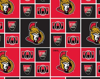 Tecido de algodão do NHL Ottawa Senators: projetos de quilting e artesanato