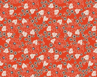 Paintbrush Studio 560 Japanese Garden, Red, 120-22054, Magnolia fabric by the Yard, fabric by the Metre