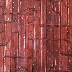 Red Barn fabric by the Yard, The Reclaimed West Collection, Timeless Treasures