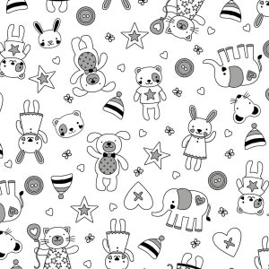 Nursery Fabric, Small Fry, Making it Fun, Michael Miller, 100% Quilting Cotton Fabric by the Yard Fabric by the Metre