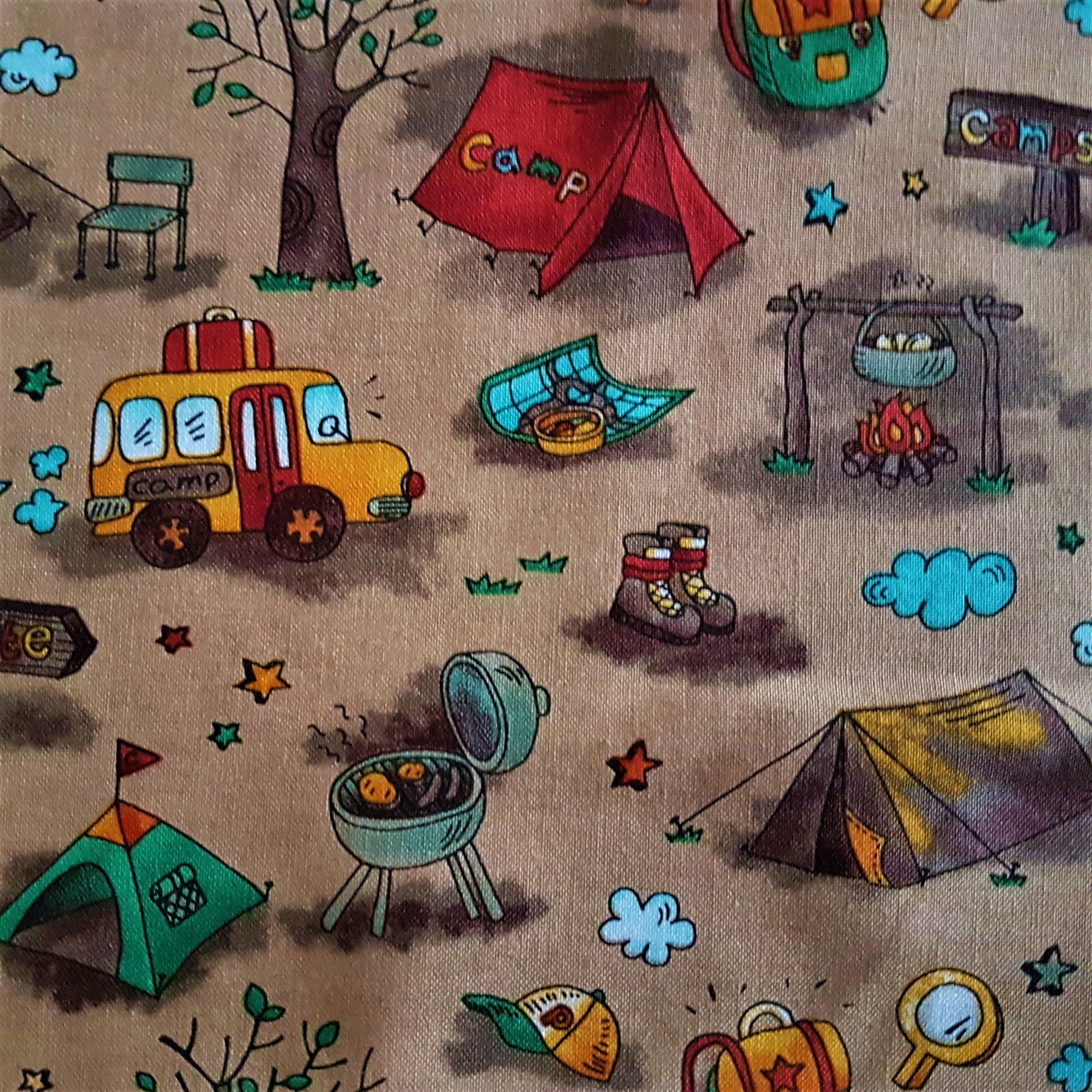 Camping Fabric Tent Fabric Campsite Fabric Premium 100 Etsy
