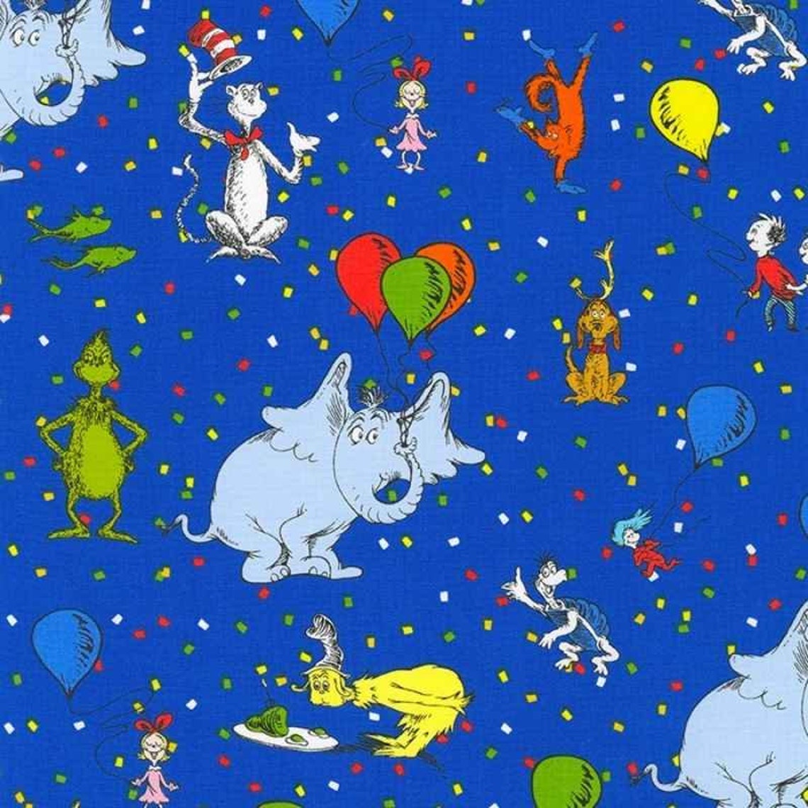 Celebrate Seuss Dr. Seuss Fabric by the Yard ADE7484511 Etsy