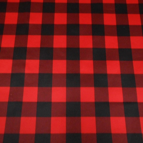 PUL, Buffalo Plaid, Laminated fabric, Diaper Waterproof Laminate fabric,  Black and Red Plaid