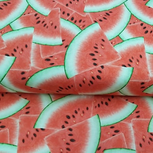 Watermelon Fabric, Fruit Fabric, Food Fabric, Premium 100% Cotton, fabric by the yard, fabric by the metre