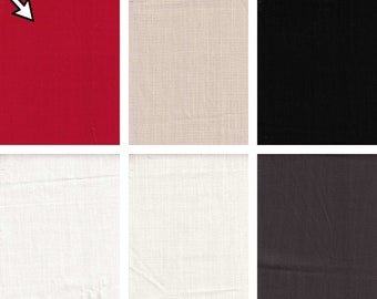 Linen Fabric, Linen Cotton, Fashion Linen, 6 Colors Plain Linen Fabric by the Yard, Fabric by the Metre, 58" Width