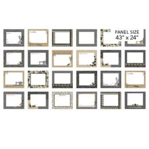 Quilt Label fabric, Quilt Panel, Material Girl - Label Panels Classic Neutrals, Quilting Labels