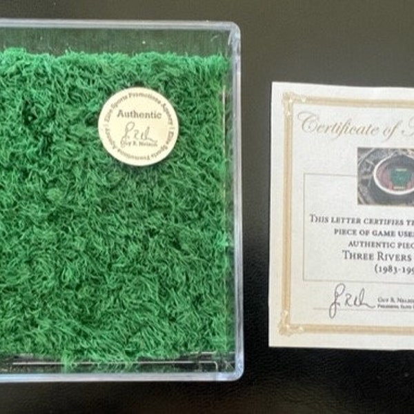 Pittsburgh Steelers Game Used Turf from Three Rivers Stadium! Franco Harris, Rod Woodson, Jerome Bettis, Jack Lambert, Greg Lloyd 1983-1996
