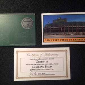 Own an Actual Piece of Lambeau Field Stadium Wall Vintage Green Bay Packers Game Used. Best Green Bay Packers Football Gift ever image 1