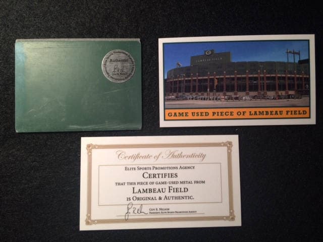 Posséder un vrai morceau de mur du stade Lambeau Field - Packers de Green Bay vintage - Jeu utilisé. Le meilleur cadeau de football des Packers de Green Bay !