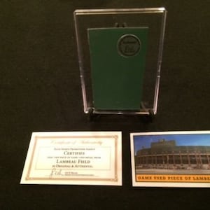 Green Bay Packers Game Used Piece of Lambeau Field- Aaron Rodgers, Brett Favre- Best Vintage Green Bay Packers Footnall Gift Ever!