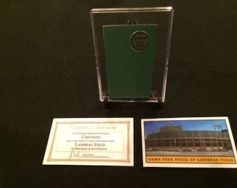 Green Bay Packers Game Used Piece of Lambeau Field- Aaron Rodgers, Brett Favre- Best Vintage Green Bay Packers Footnall Gift Ever!