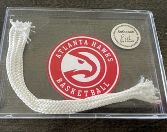 Atlanta Hawks & Trae Young Game Used net piece from actual NBA game on 3-17-2023 vs Golden State