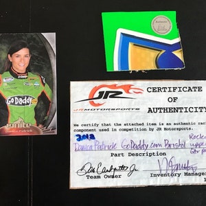 Danica Patrick Car Piece from actual NASCAR RACE!  Awesome Danica Patrick Collectible Memorabilia!