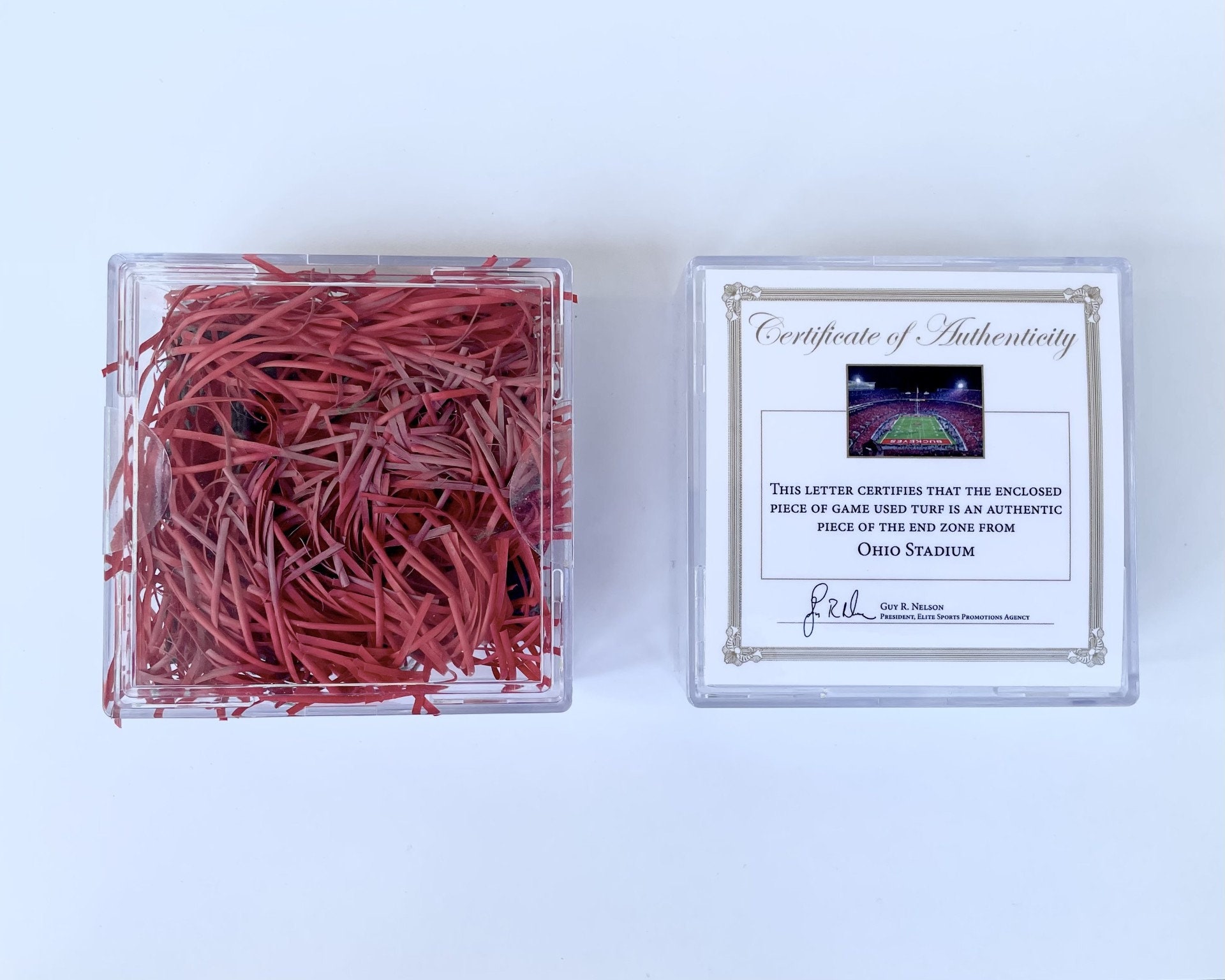 Ohio State Buckeyes Game Used End Zone Turf from Ohio Football Stadium