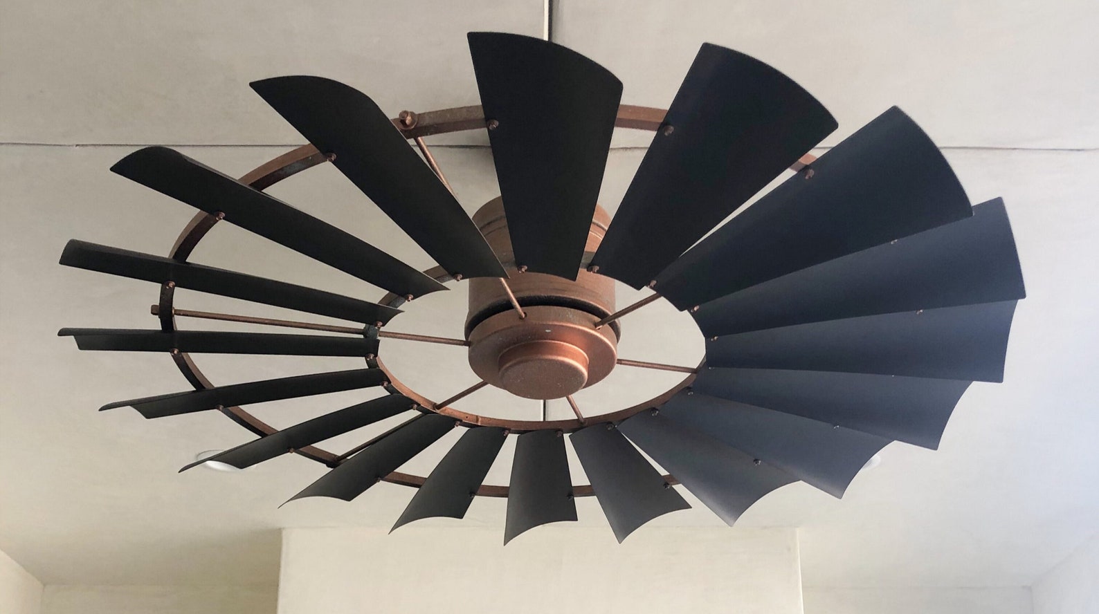 Matte Black Windmill Ceiling Fan the Patriot Fan Etsy
