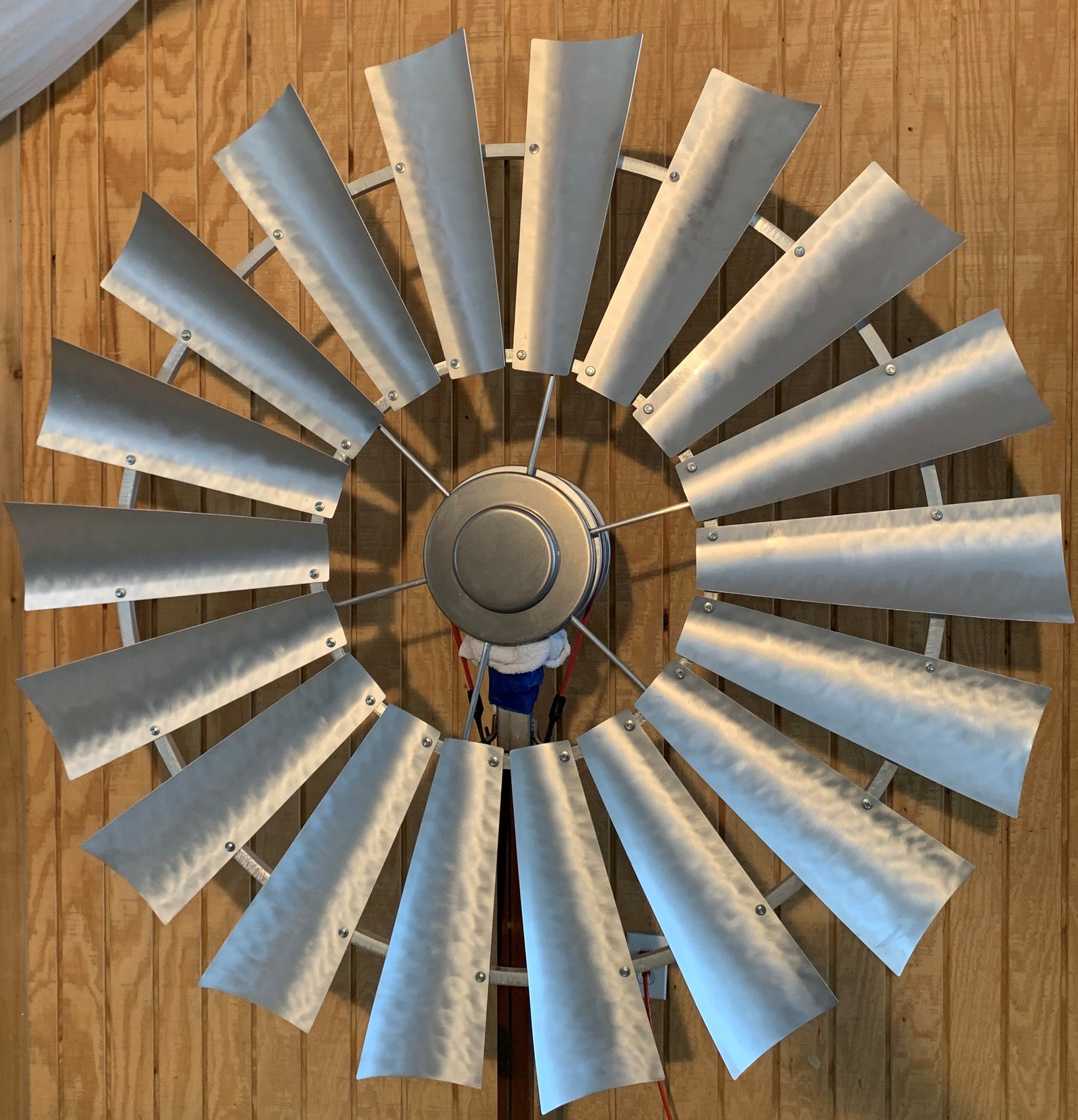Brushed Metal Windmill Ceiling Fan the American Fan Etsy