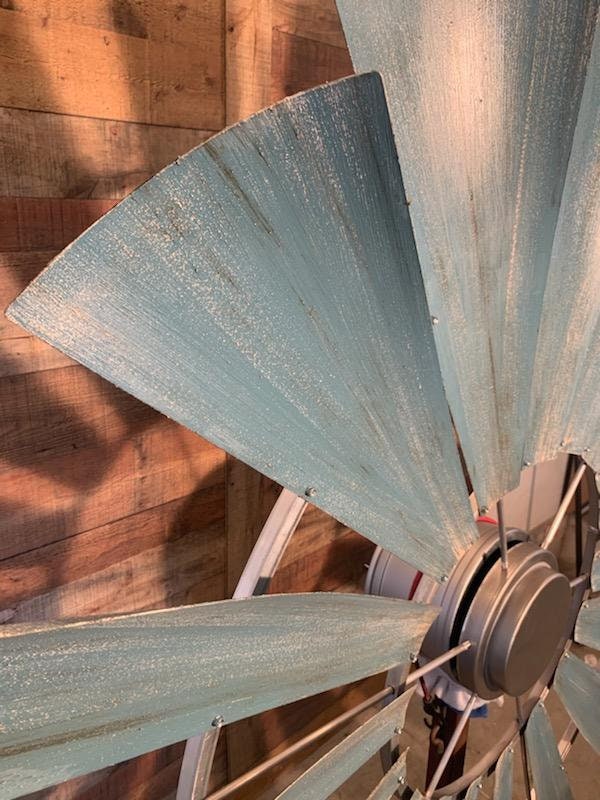 Weathered Texas Turquoise Windmill Ceiling Fan The American Weathered Texas Turquoise Windmill, Windmill Ceiling Fans Of Texas