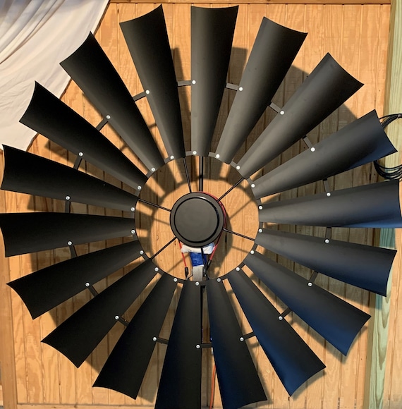 Matte Black Windmill Ceiling Fan The American Matte Black Windmill Ceiling Fan The, Metal Windmill Ceiling Fan