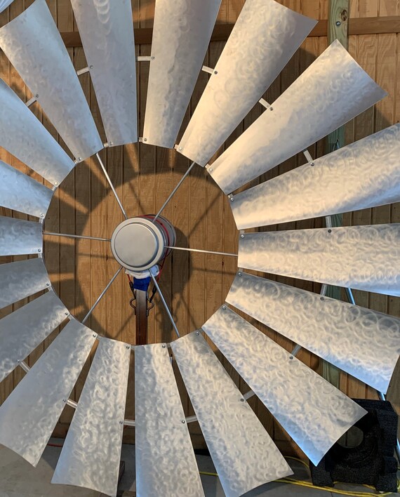 Brushed Metal Windmill Ceiling Fan the American Fan Etsy