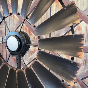 Charred Whiskey Barrel Windmill Ceiling Fan | The Patriot Fan