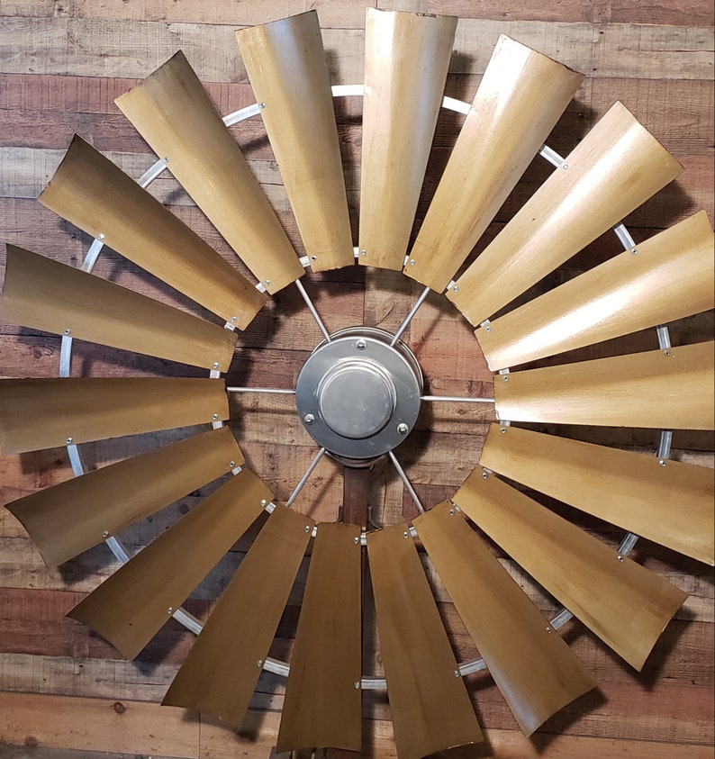 Rustic Brass Windmill Ceiling Fan the Patriot Fan Etsy