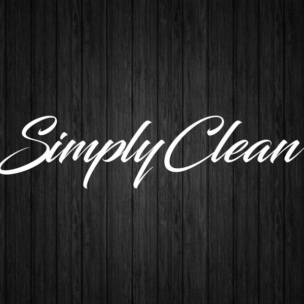 Simply Clean tuner vinyl decal for tumbler, laptop, car window
