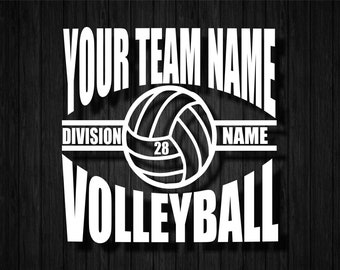 Custom Volleyball Vinyl Decal