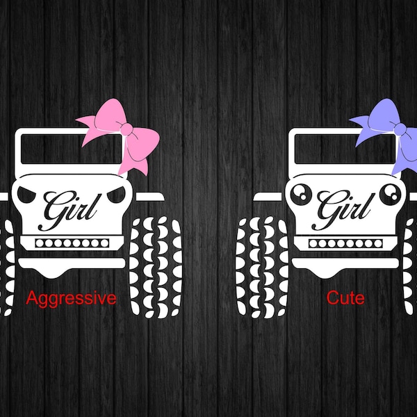 Off-road vehicle with cute bow mom, girl, babe, decal perfect for tumbler laptop or car window