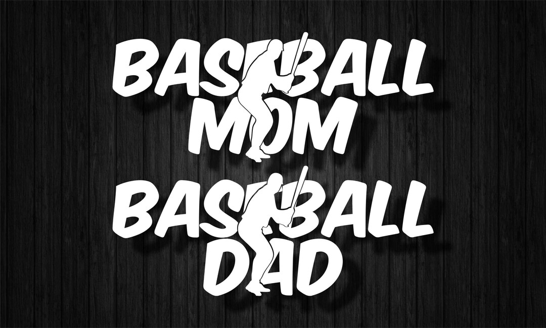 Baseball Mom Dad Vinyl Decal - Etsy
