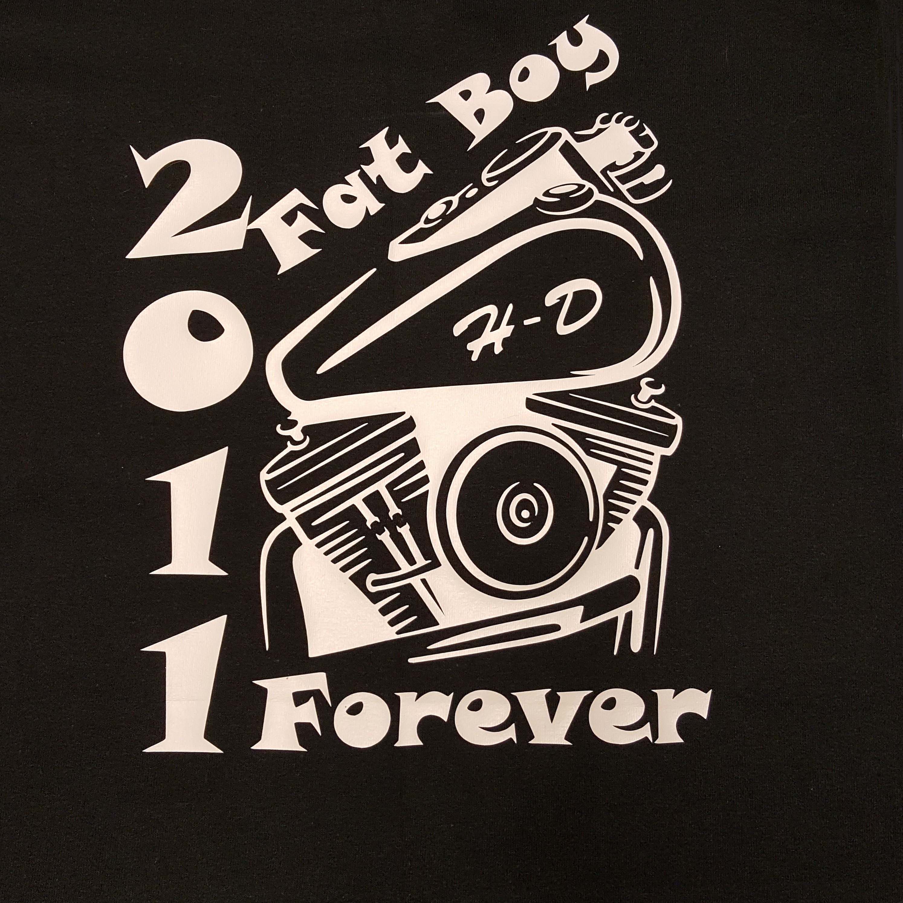 バランサ　Fat boy Tシャツ Vintage Harley Davidson Fat Boy T-shirt size XL Black Faded