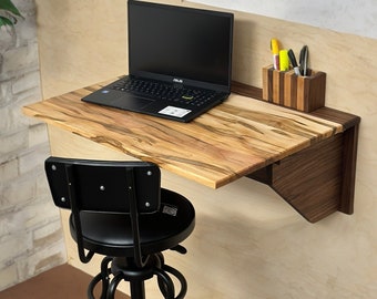 Ashland Murphy Desk, Wall Mounted Table  | Multifunctional Furniture|  Space Saving Modern Folding Desk for Writing