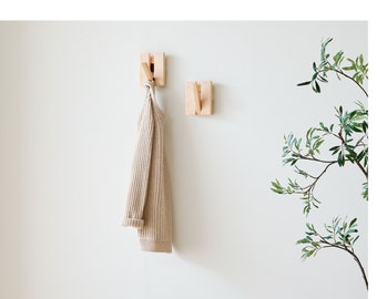 Hanging Piano Coat Rack for Entryway | Handmade Wall Mounted Coat Rack | Natural Wood Wall Storage for Hats