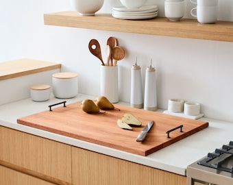 Grande planche à découper en acajou : gain de place dans la cuisine